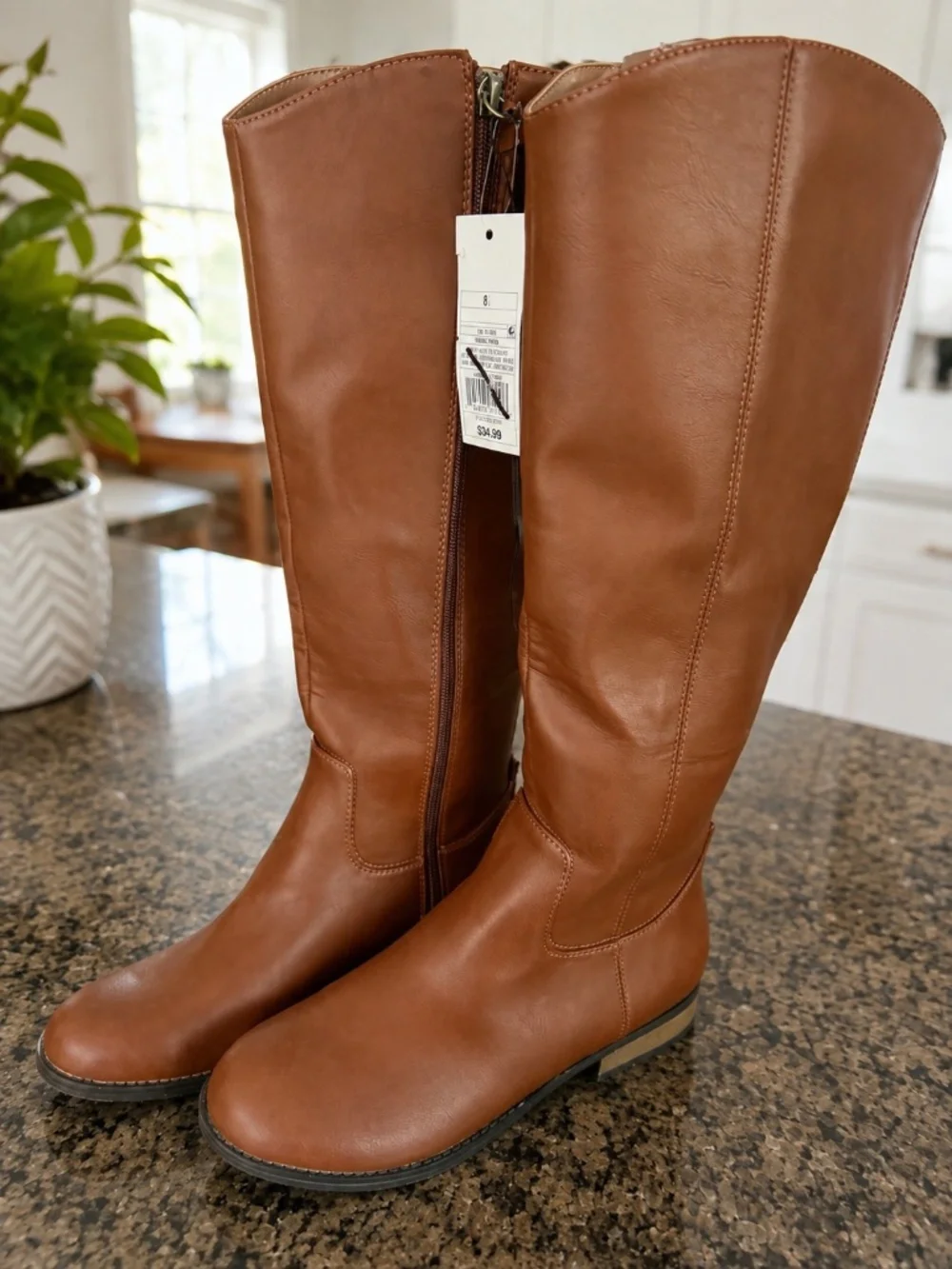 Universal Thread Cognac Knee High Riding Boots | Size 8.5 | NWT